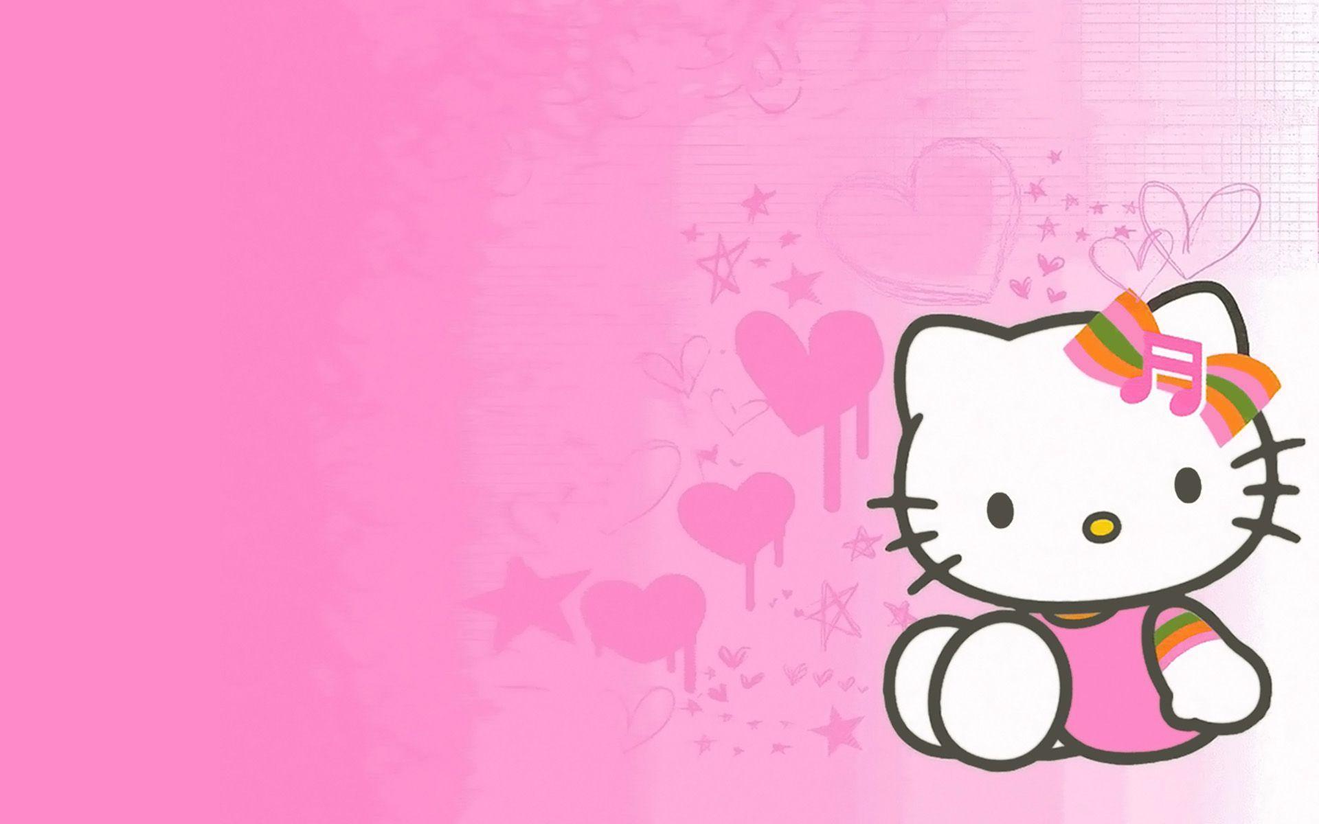 image For > Cute Hello Kitty Background Wallpaper