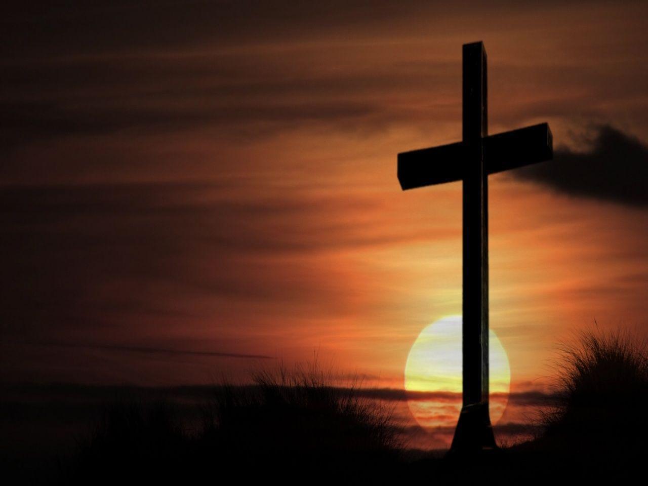Cross in Sunset Wallpaper Wallpaper and Background