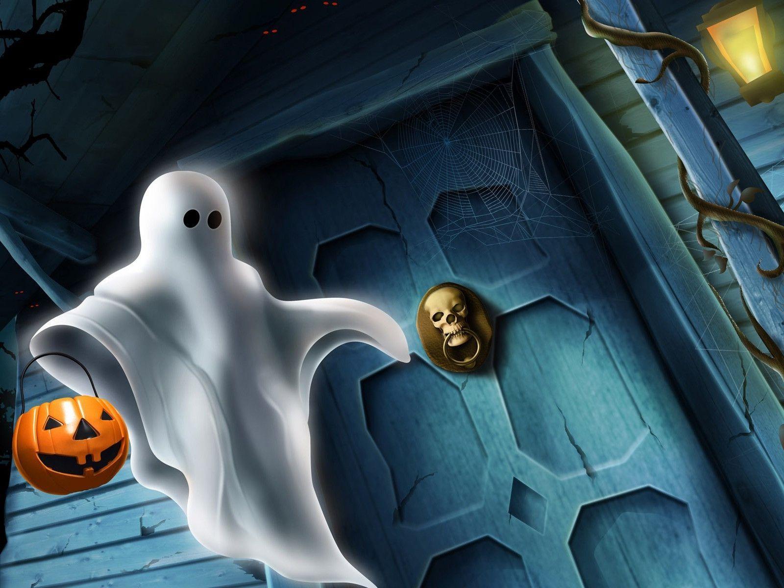 Halloween Smile in Haunted House Free and Wallpaper