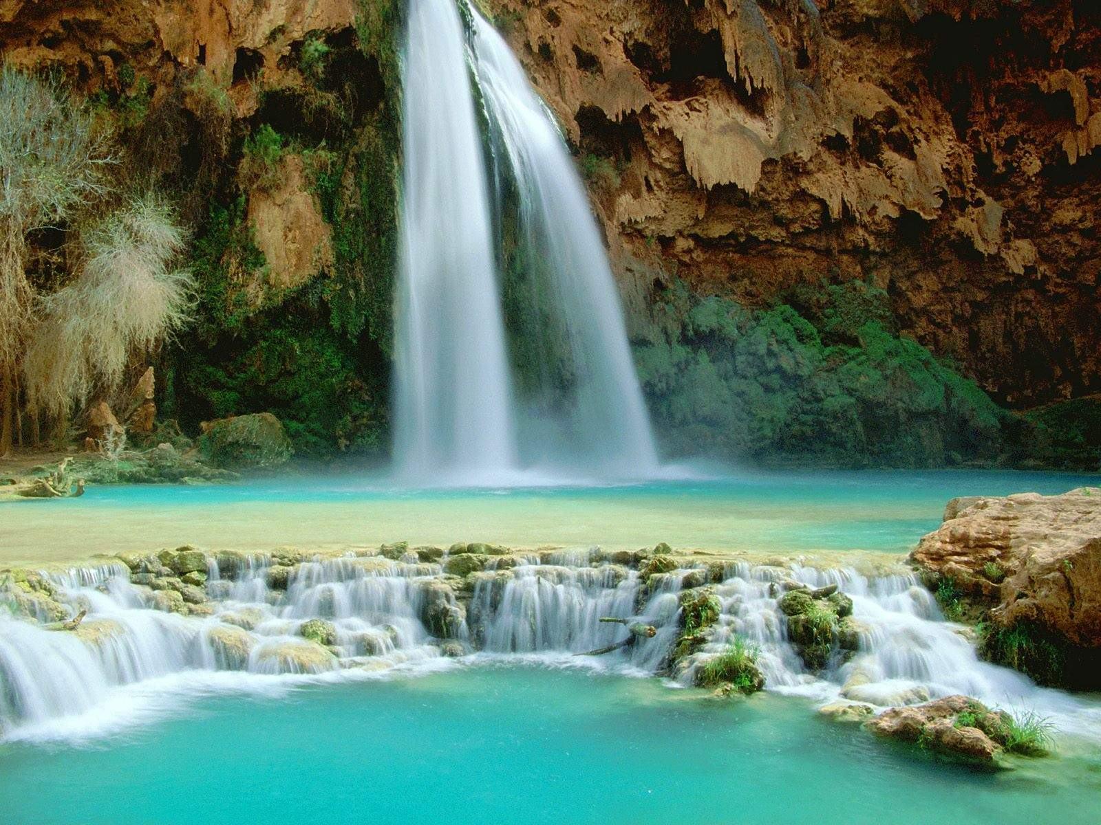 wonderful cool nature waterfall laptop desktop wallpaper HD Wallp