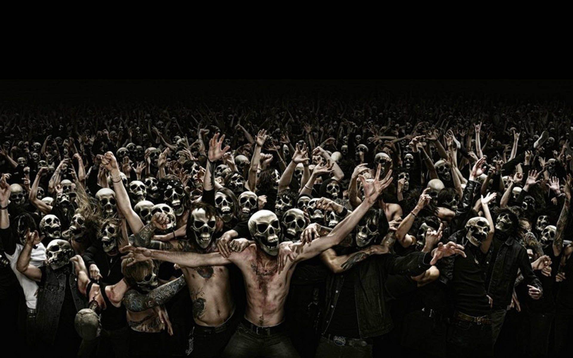 Crowd Of Skull Faces Picture, Photo, and Image for Facebook