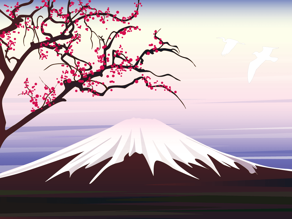Illustration experiment: Dawn over Mount Fuji