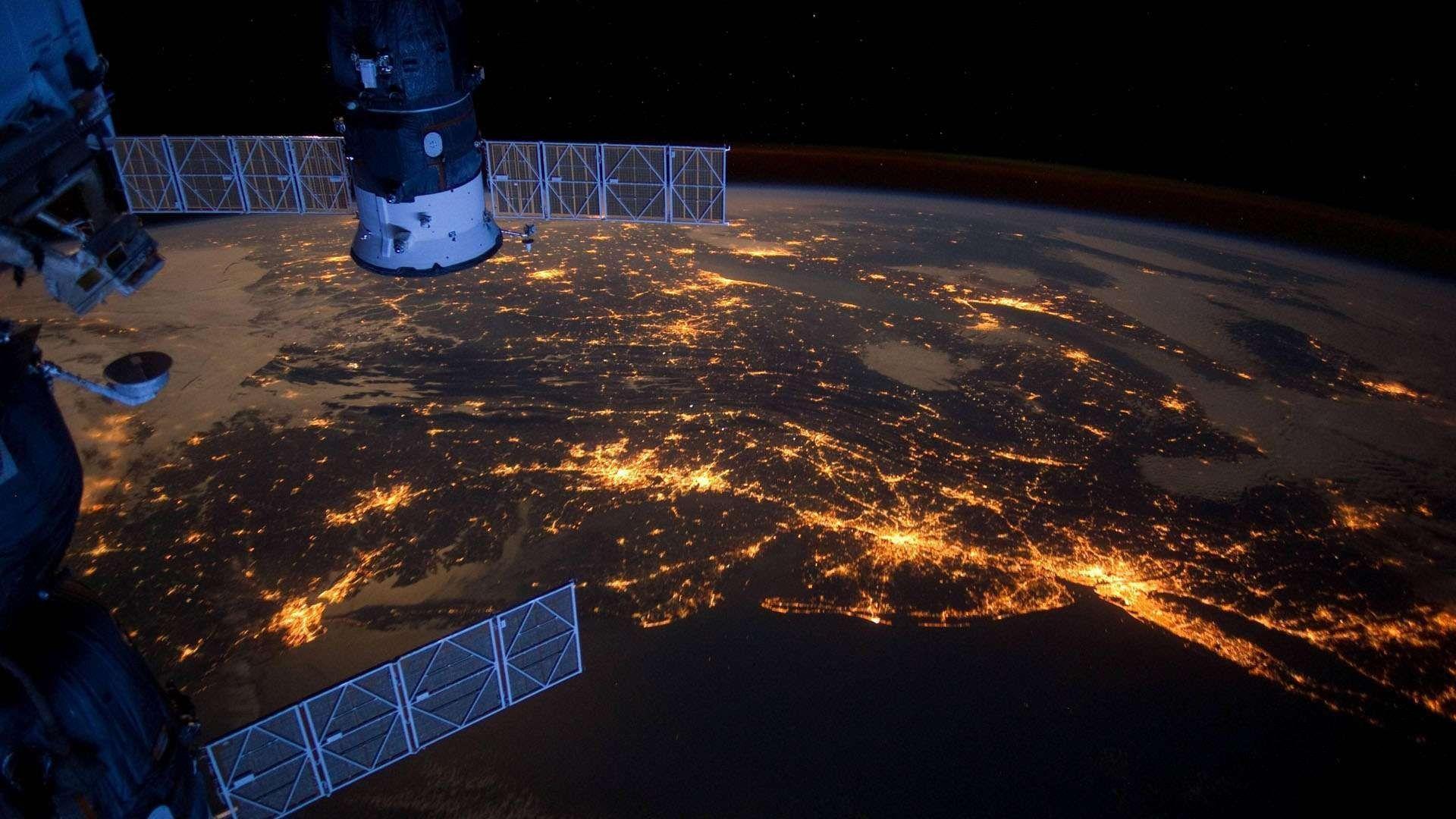 Night Earth View From Iss Wallpaper 1920x1080 px Free Download