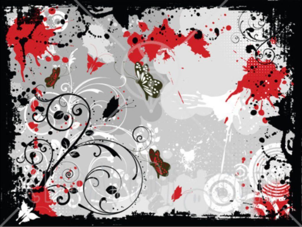 27882 Clipart Illustration Of A White Black Gray And Red Grunge