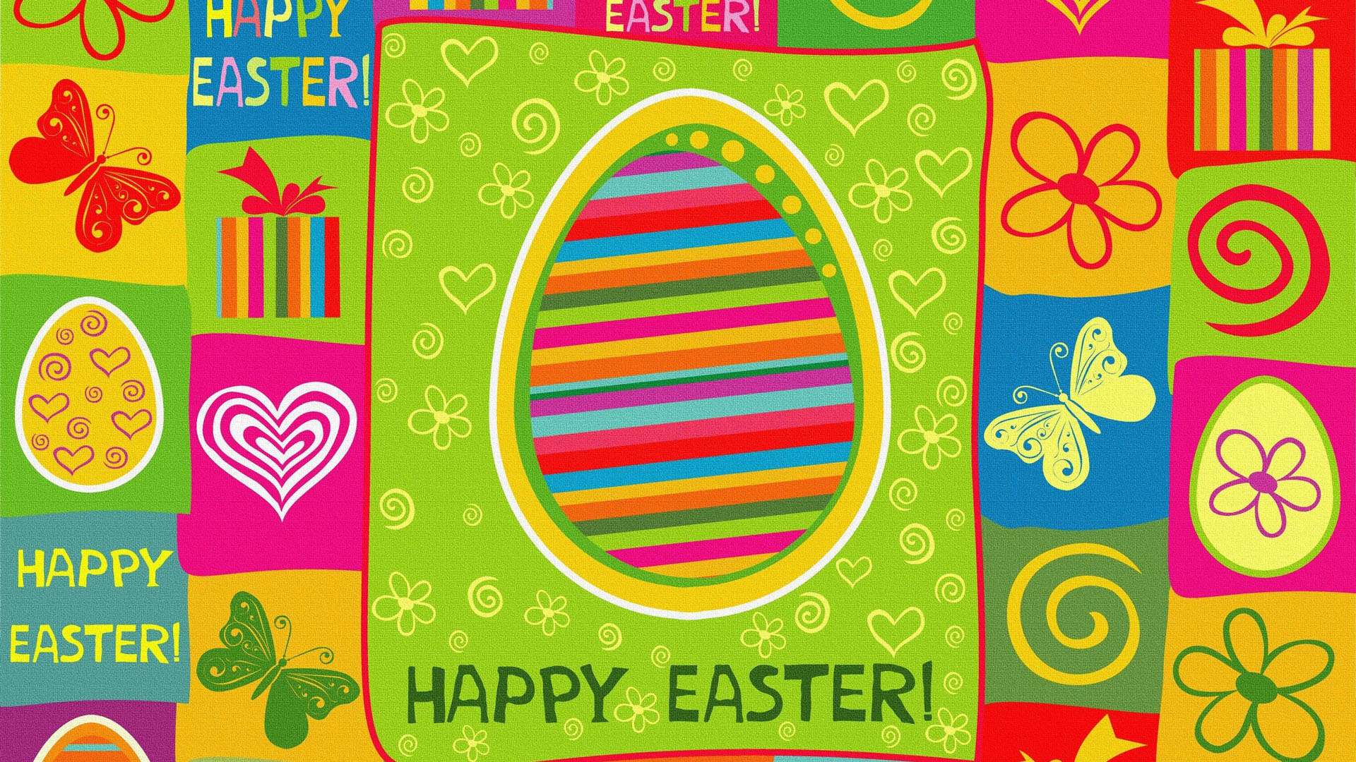 Download Colorful Happy Easter Wallpaper. Full HD Wallpaper
