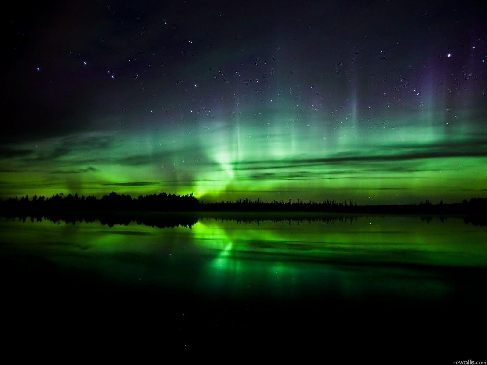 Green Northern Lights Image Wallpaper HD