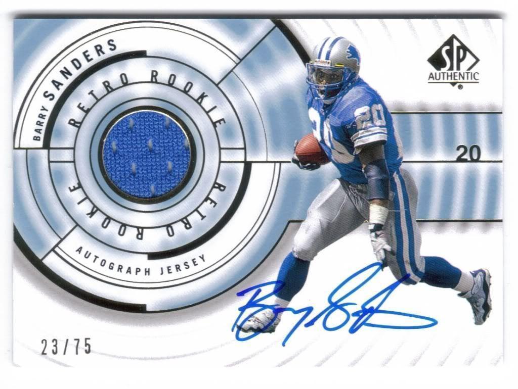 Barry Sanders Jersey Auto 75 Graphics, Picture, & Image