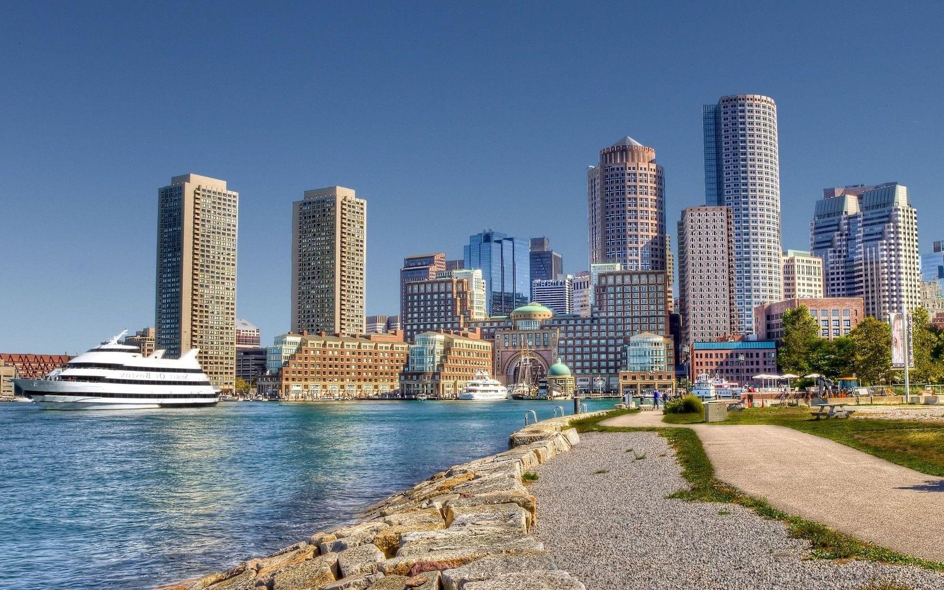 Boston Towers Skyline Free and Wallpaper