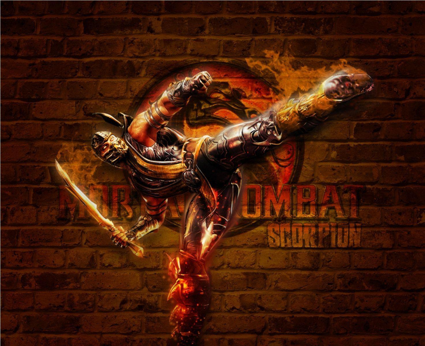 Scorpion Mortal Kombat Wallpaper Kick Fire Scorpion Mortal Kombat