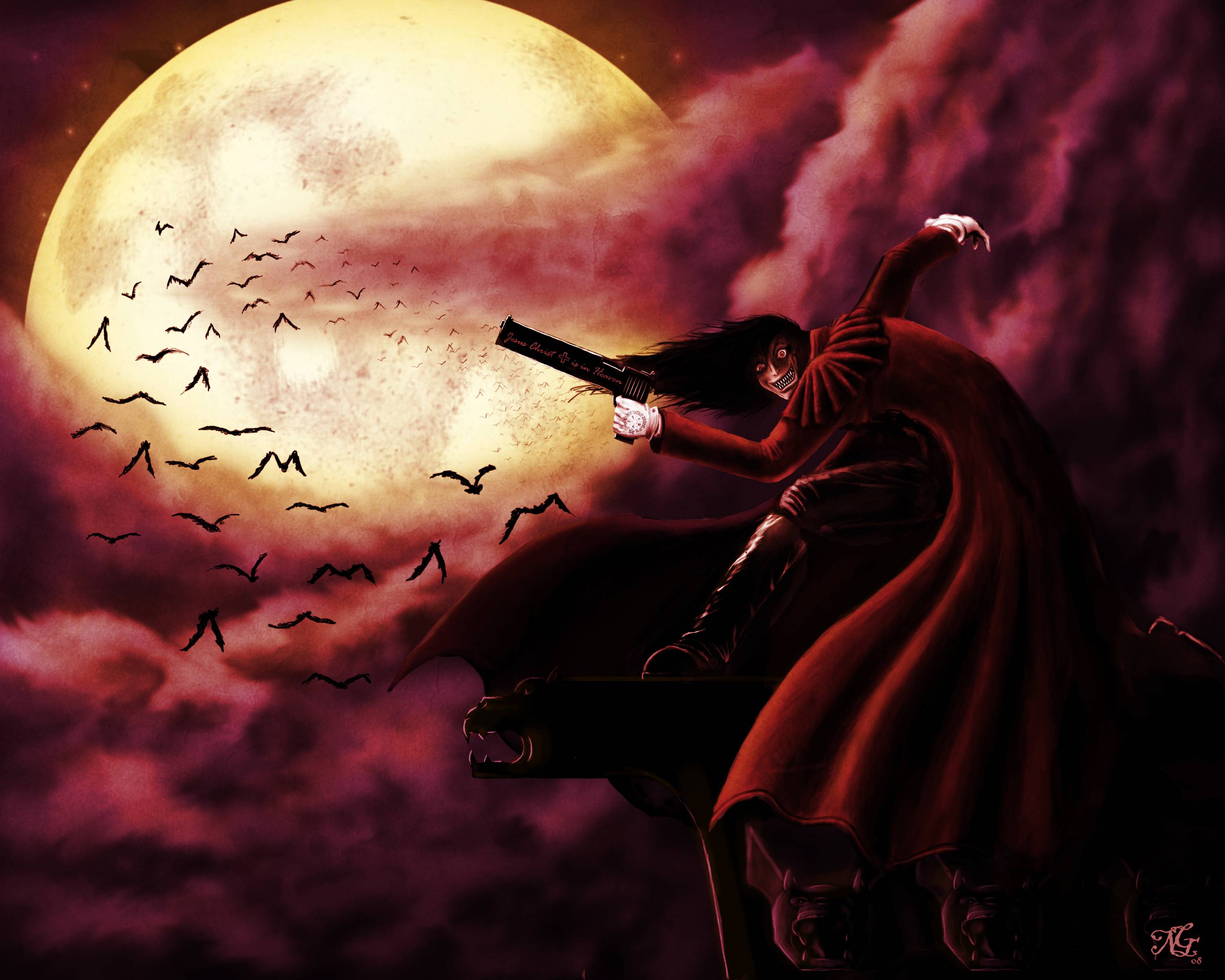 Alucard Anime Hellsing Vampire Wallpaper HD For Desktop. Cartoons
