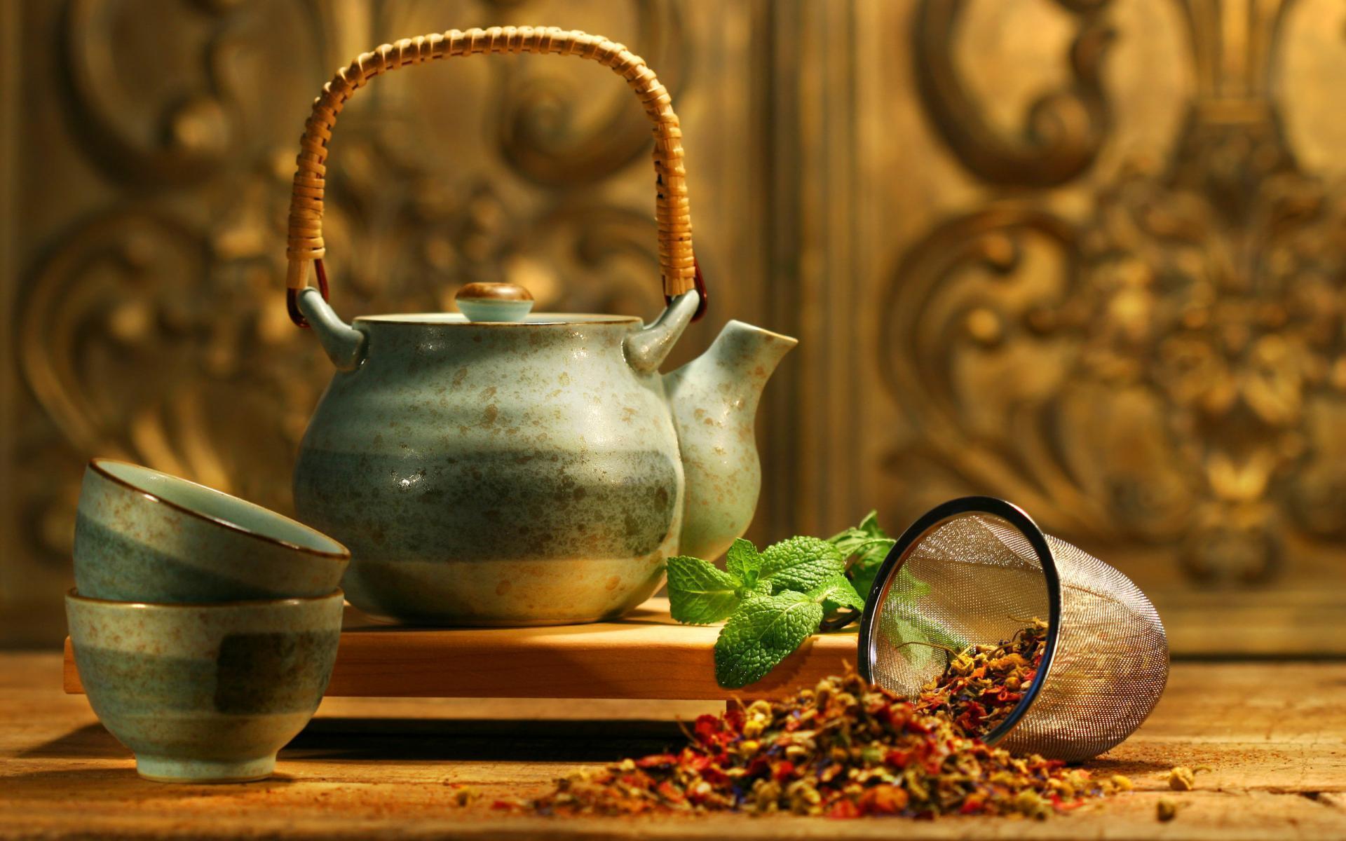 Teapot Spices Bokeh Wallpaper
