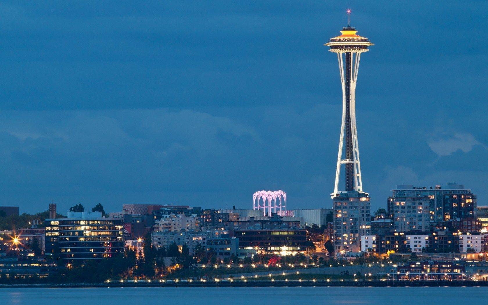 Space Needle Tower In Seattle Washington USA. HD Wallpaper 2015