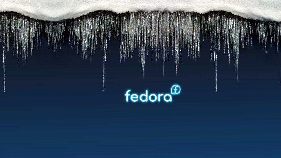 Fedora Linux Icy Blue Wallpaper V2.0