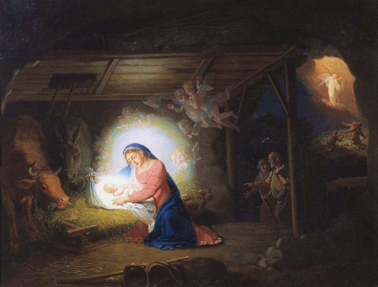 christmas nativity scene wallpaper
