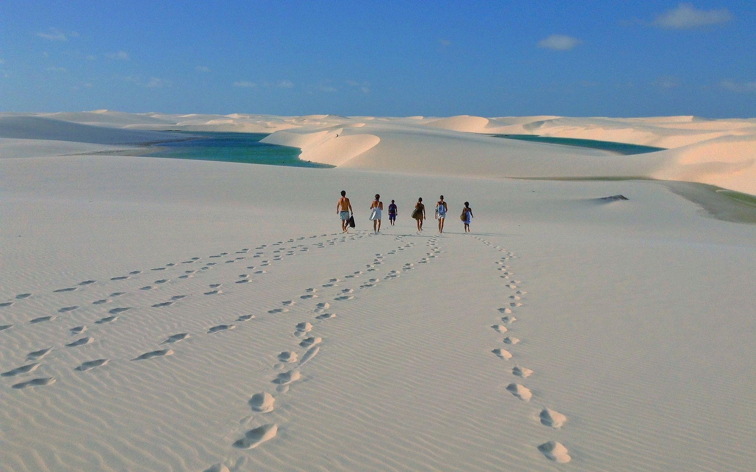 Footprints in the sand in Brazil wallpaper and image