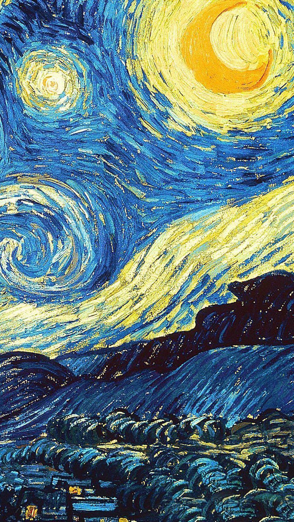 image For > Starry Night iPhone Wallpaper
