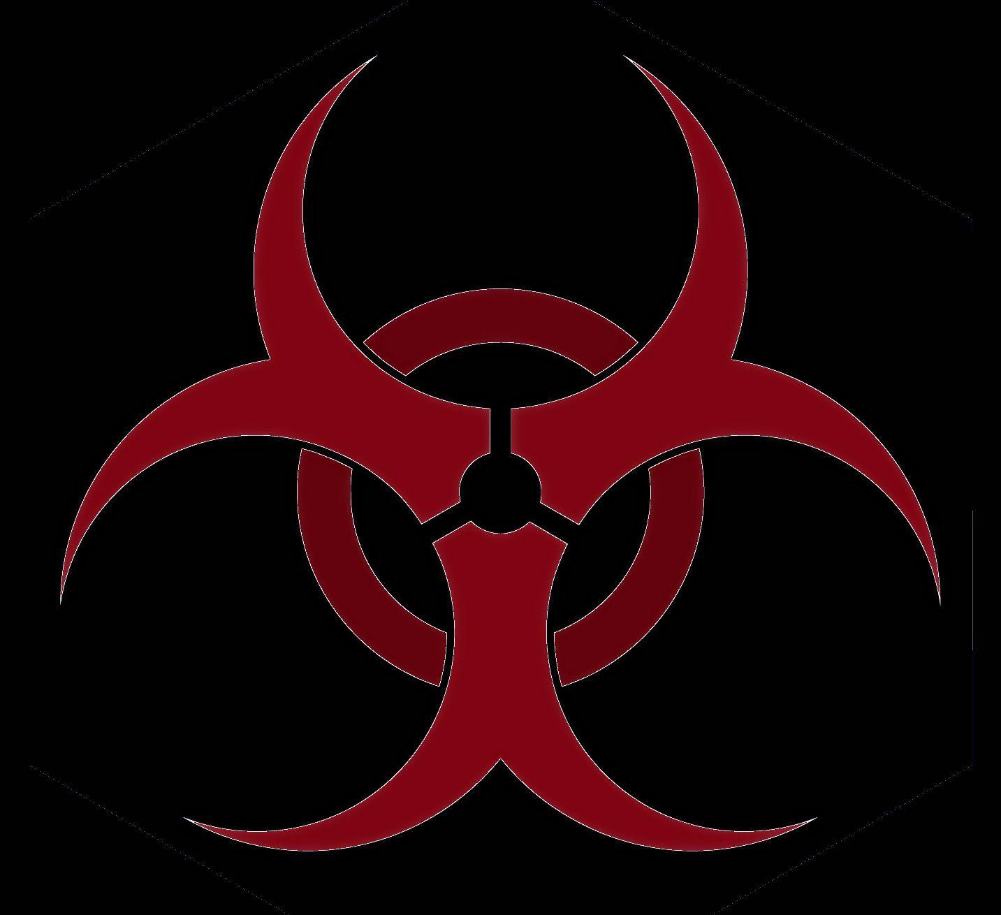 Wallpaper For > Red Biohazard Symbol Wallpaper