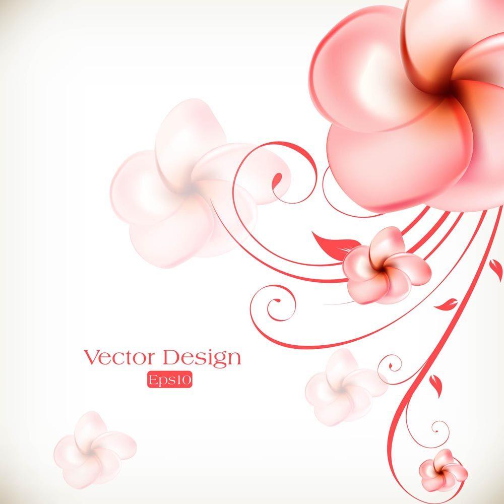 Beautiful flowers background 01 vector Free Vector / 4Vector