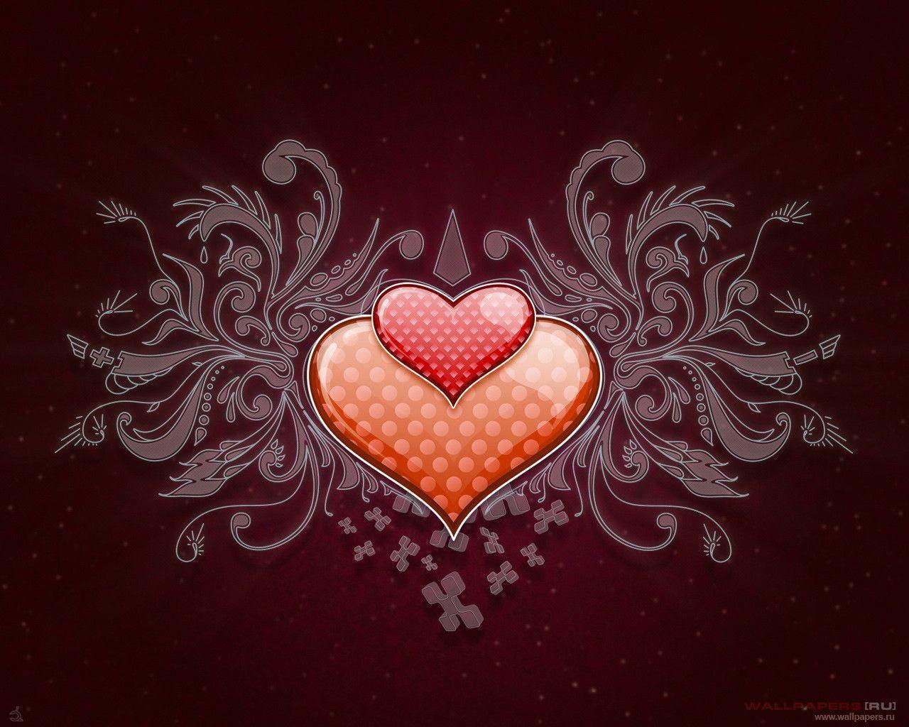 Wallpaper For > Love Hearts Wallpaper