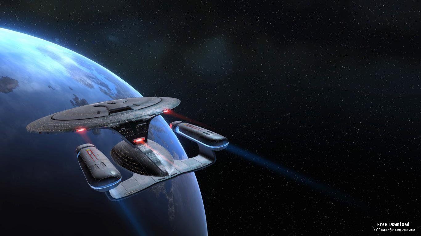 Illustrated Starship Enterprise HD Wallpaper View