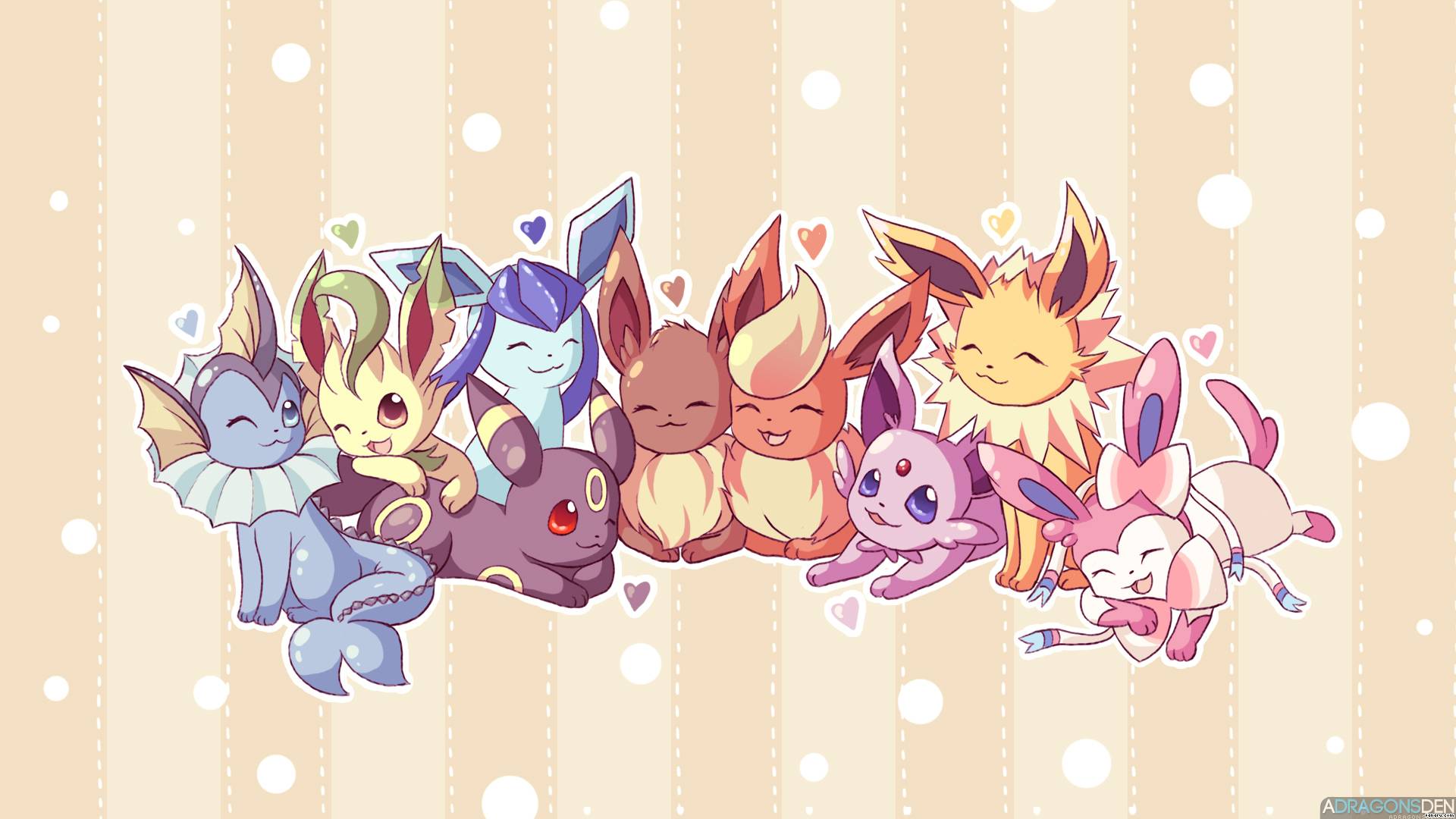 Wallpaper For > Eevee Evolution Wallpaper