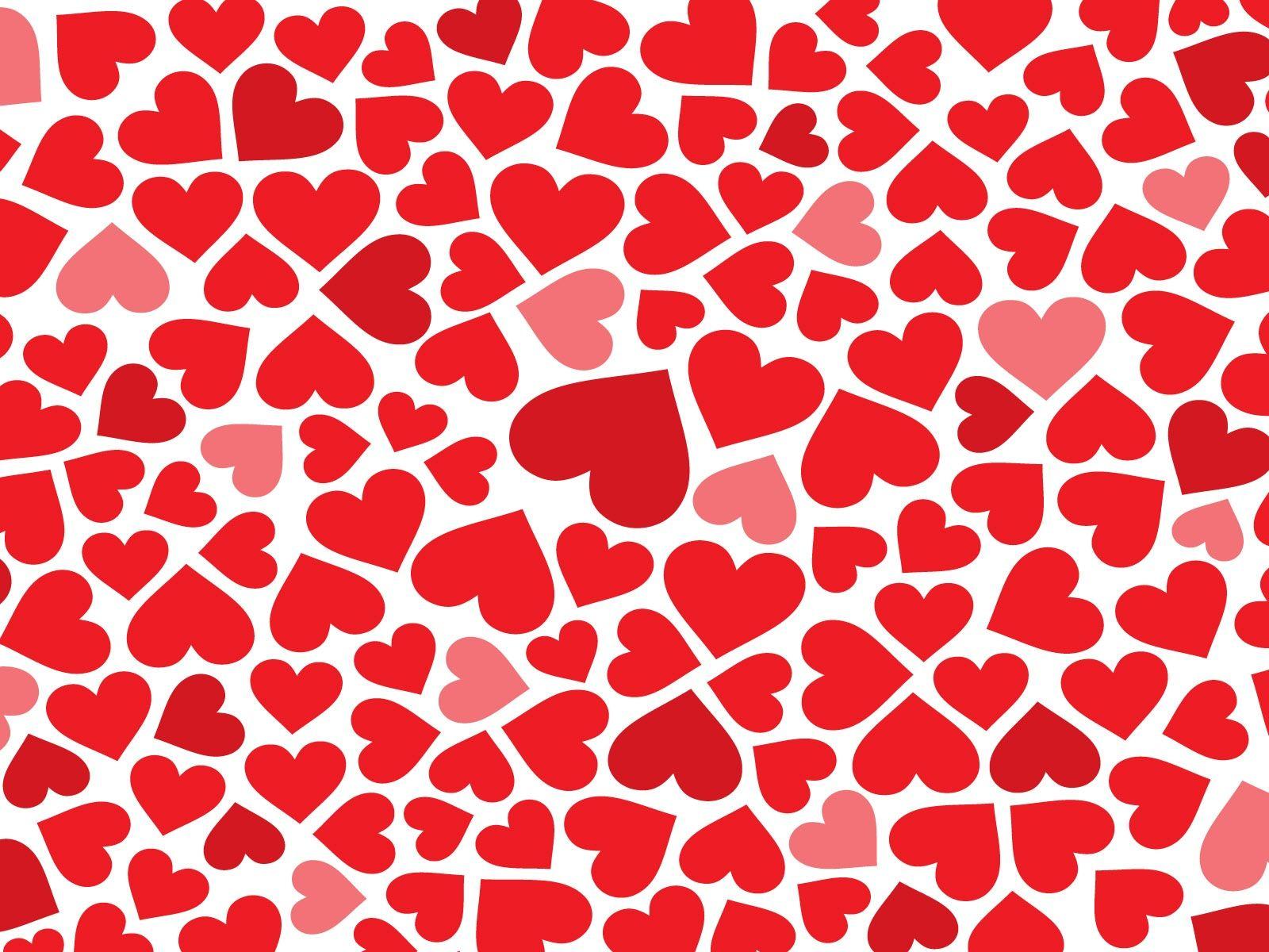 Wallpaper For > Red Hearts Background