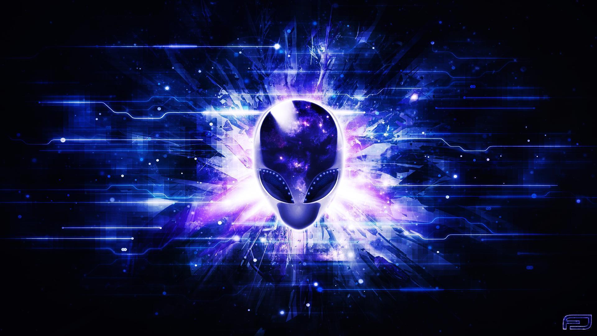 Purple Blue Alienware Wallpaper