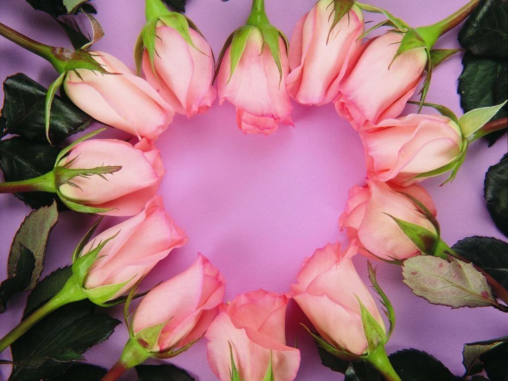 Heart From Flowers Desktop Wallpaper Picture Background