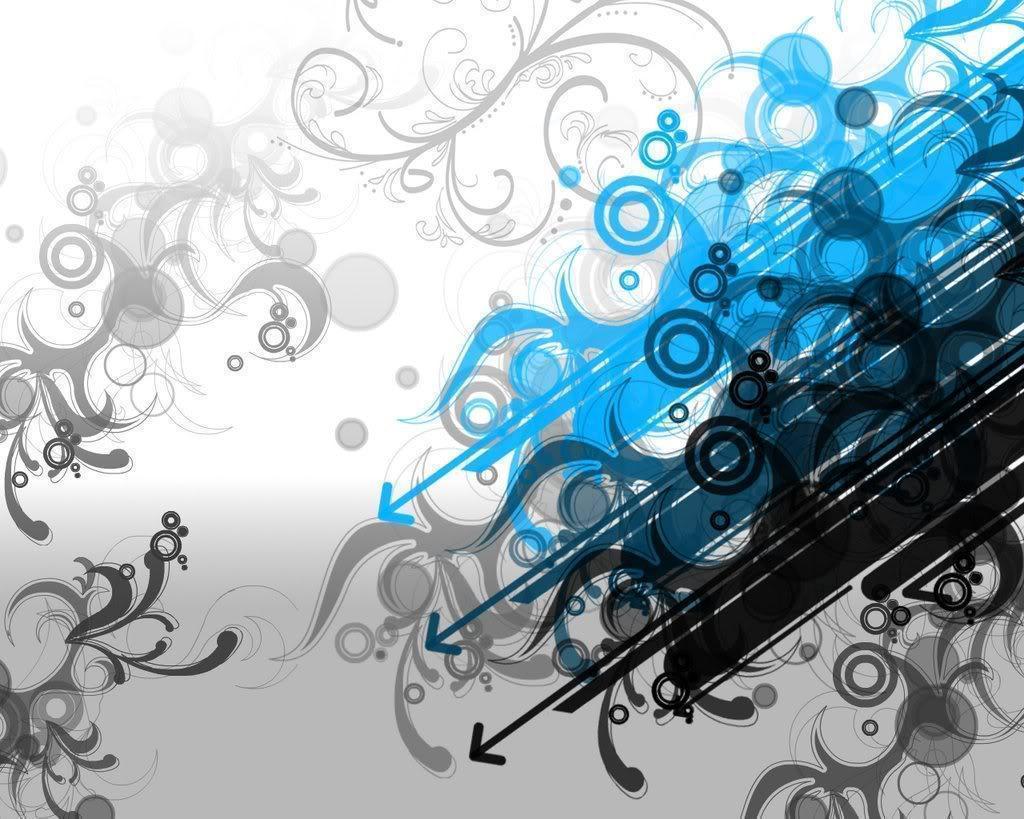 Retro blue abstract design free desktop background