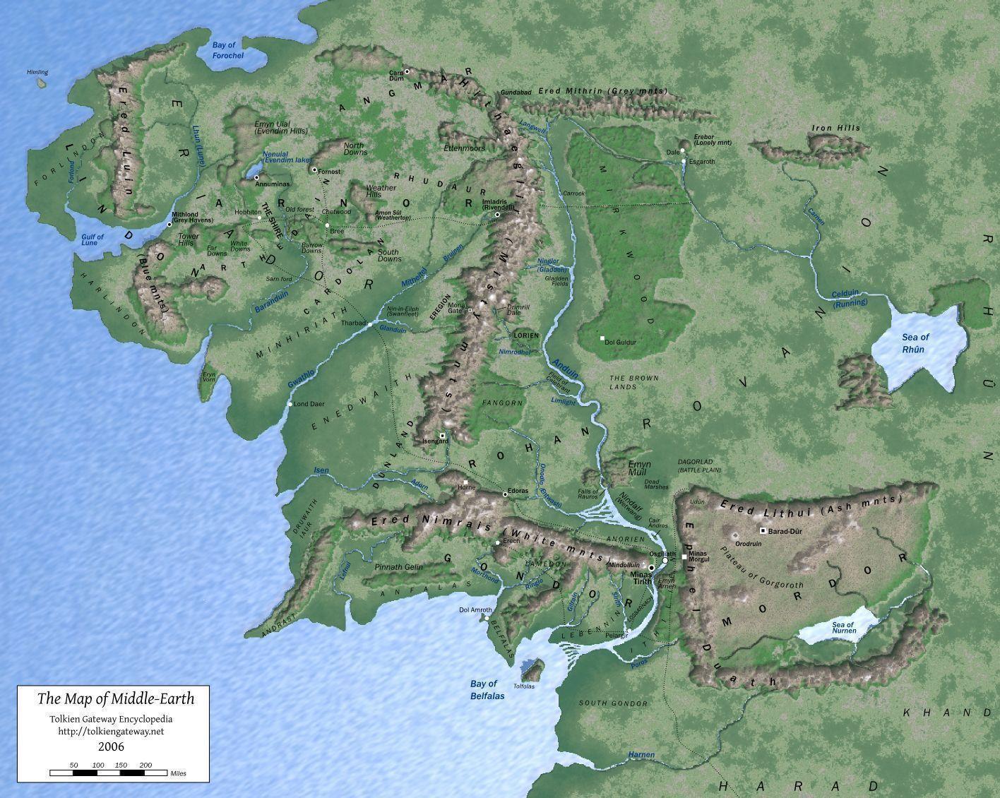Map Of Middle Earth Pauline Baynes 1024 X 768 Wallpaper