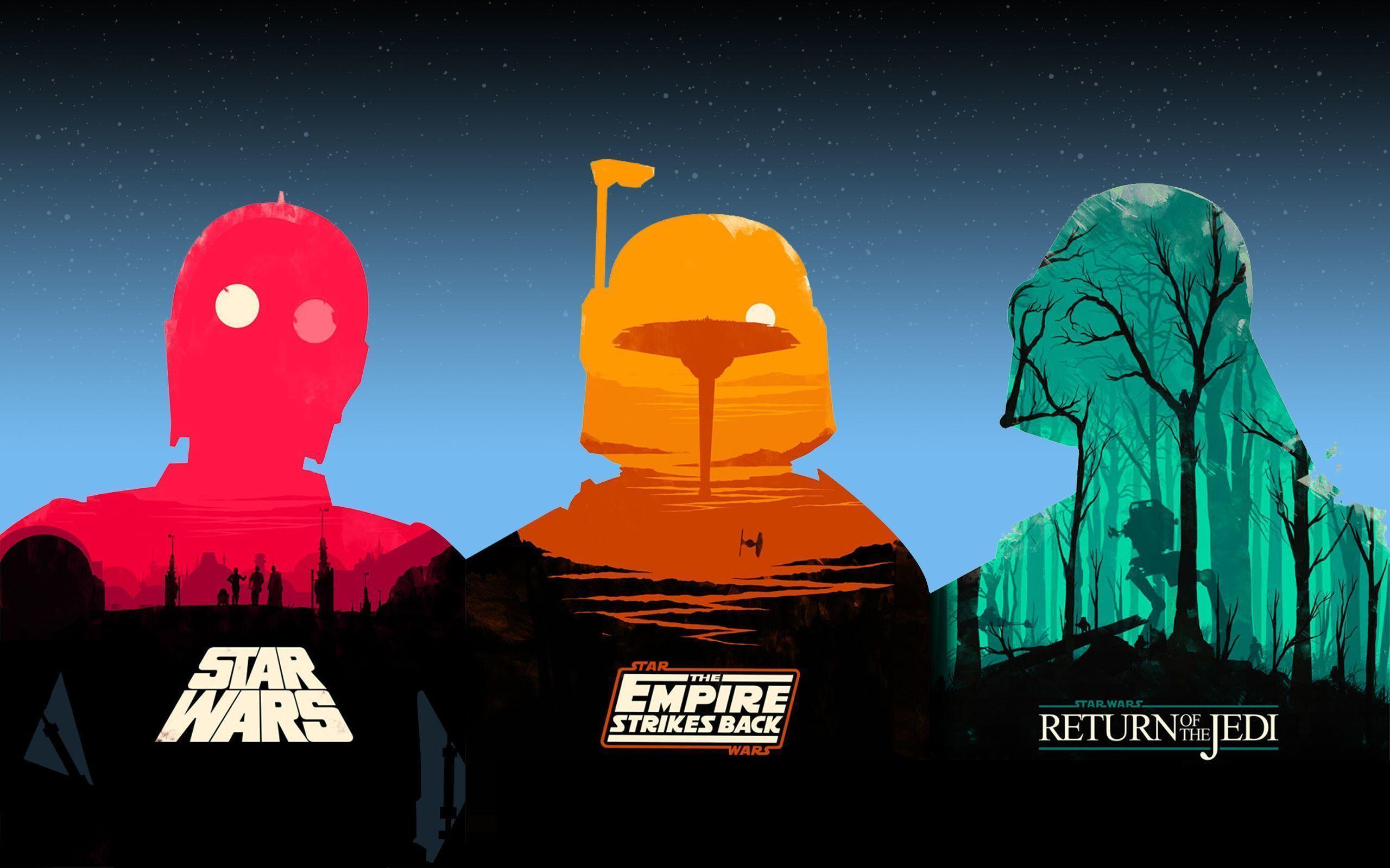 I&;ve compiled Olly Moss&; Star Wars posters into one epic wallpaper