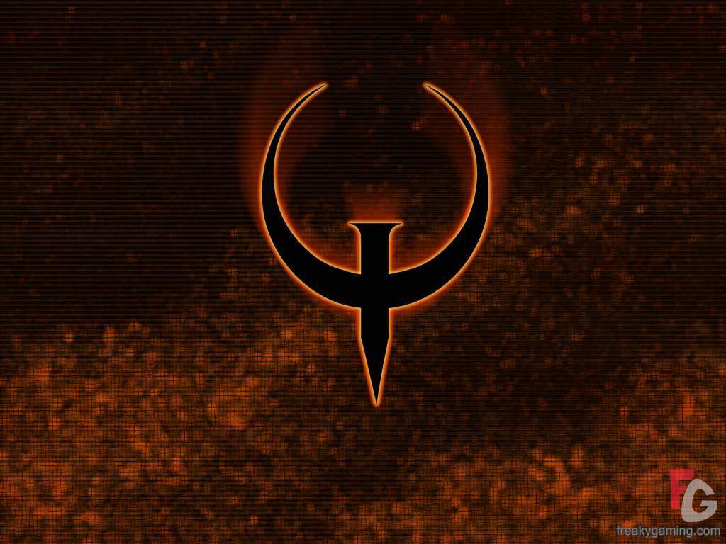 Quake Q1 Orange Logo Wallpaper