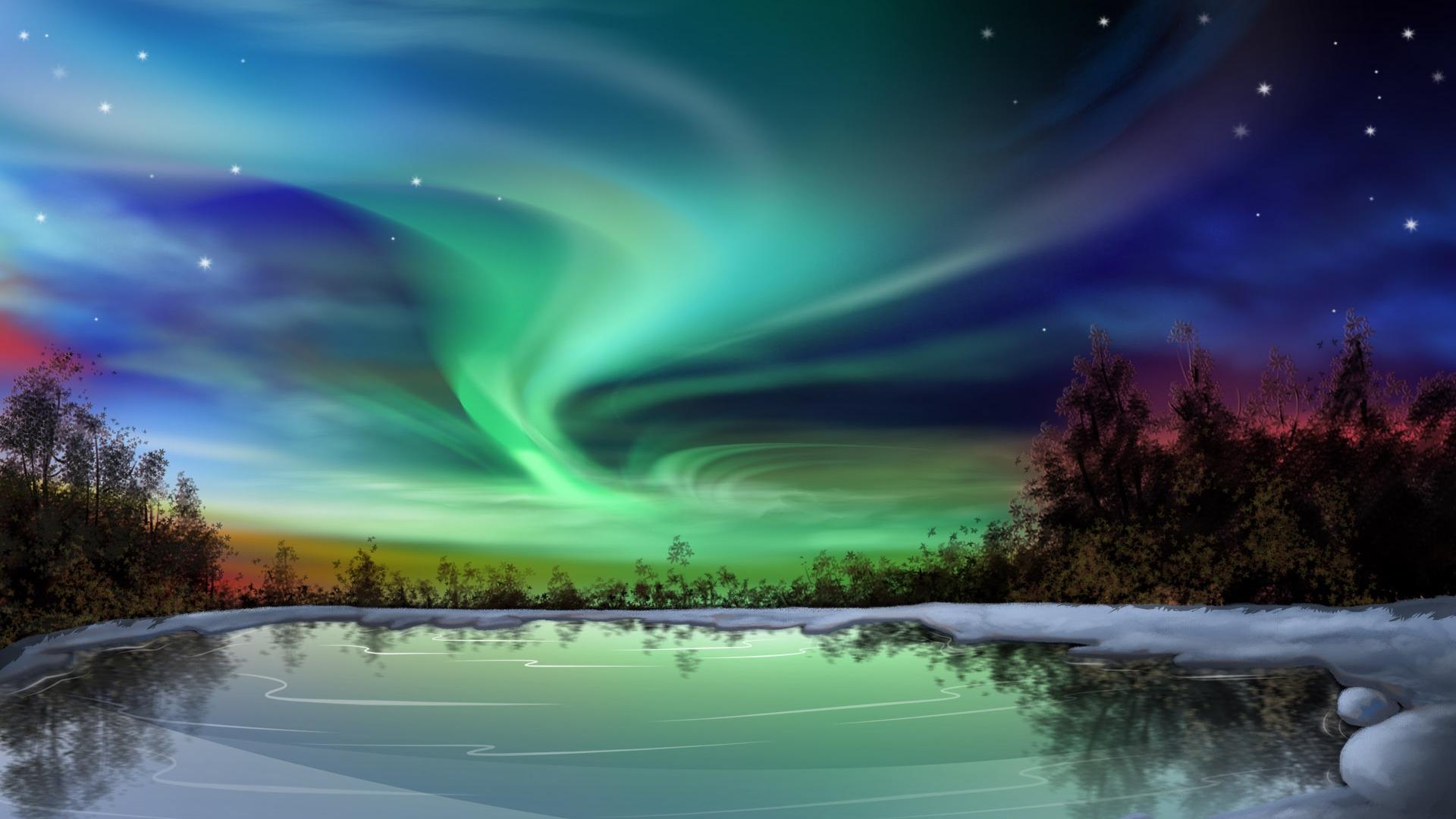 Aurora Borealis Wallpaper. Sky HD Wallpaper