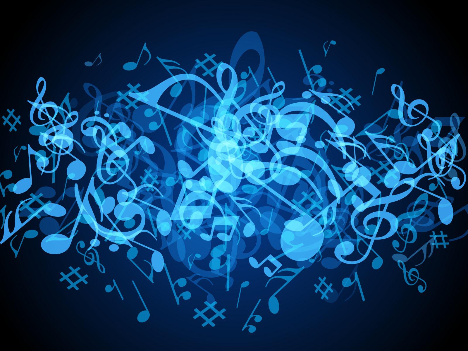 Blue Music Notes Background HD Image 3 HD Wallpaper
