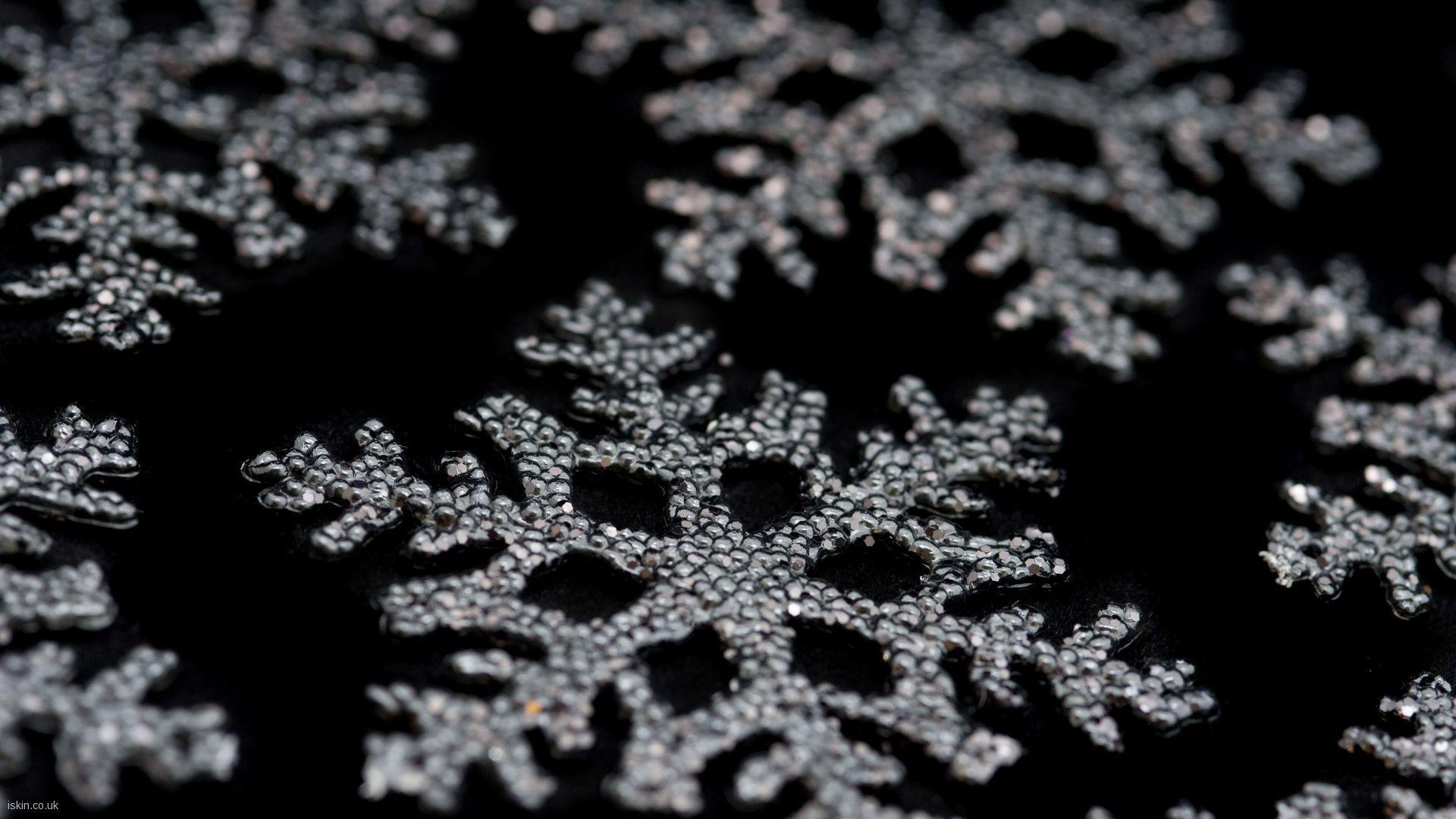 Black Snowflake Wallpaper For Desktop