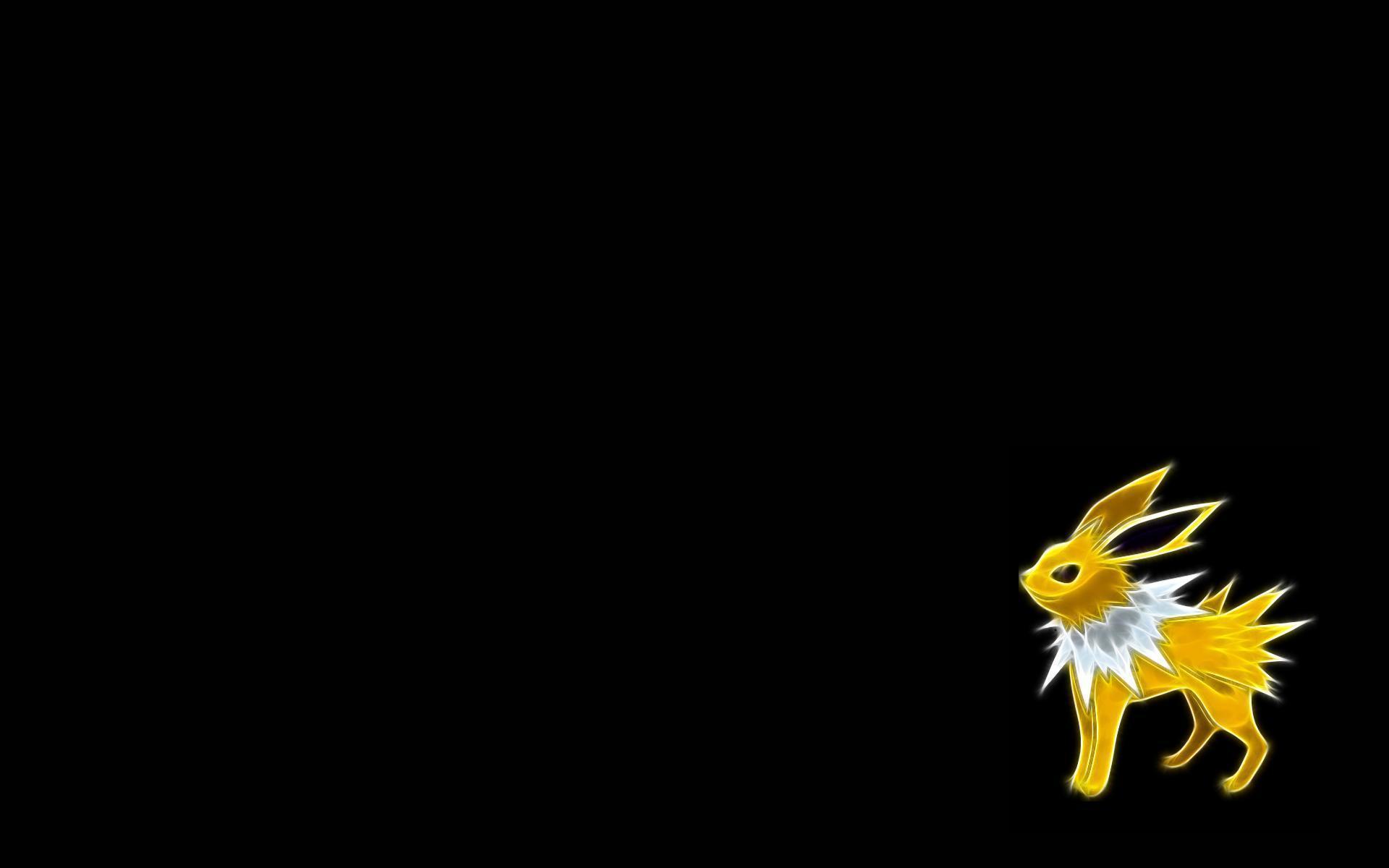 The Image of Pokemon Jolteon Black Background Fresh HD Wallpaper