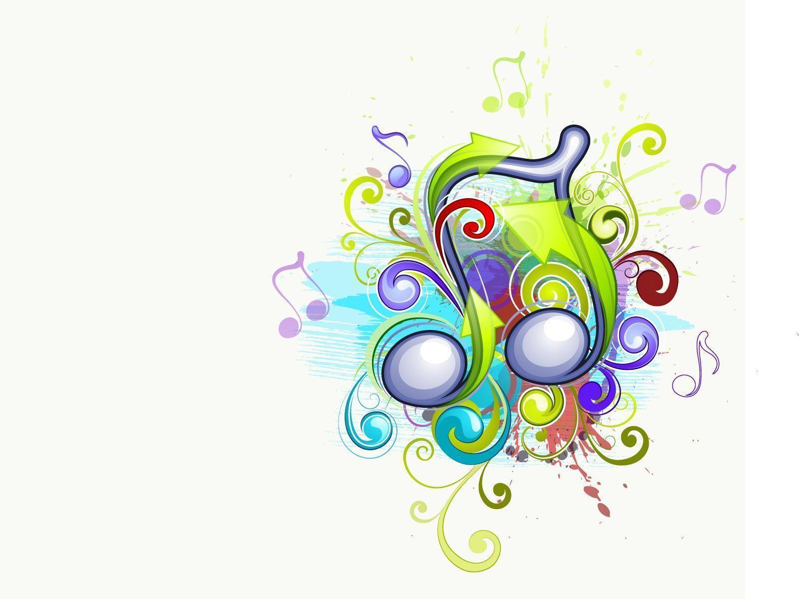 Abstract Musical Presentation Free PPT Background