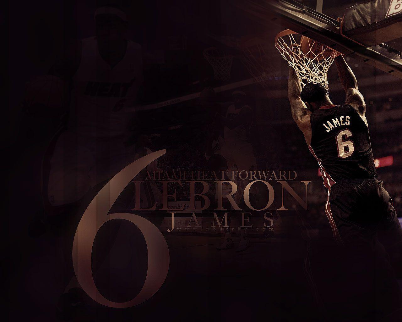 LeBron James Heat Reverse Dunk Widescreen Wallpaper. Basketball