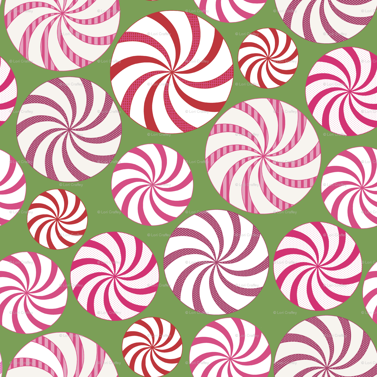 candy cane fabric, wallpaper & gift wrap