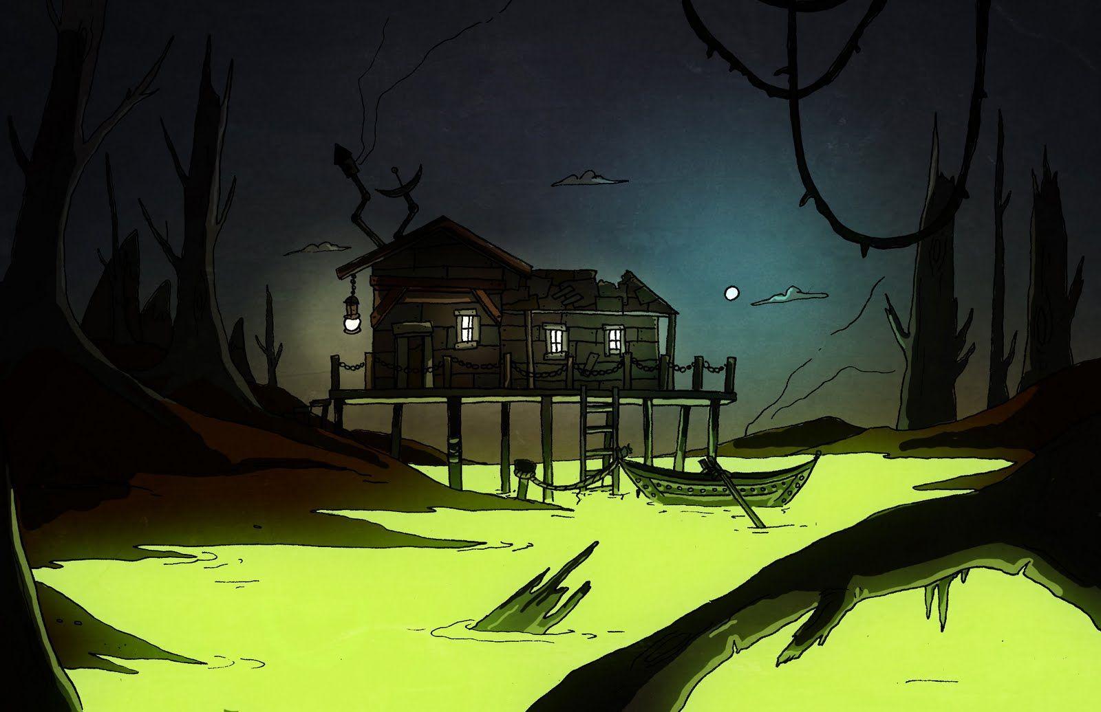 image For > Swamp Background Cartoon