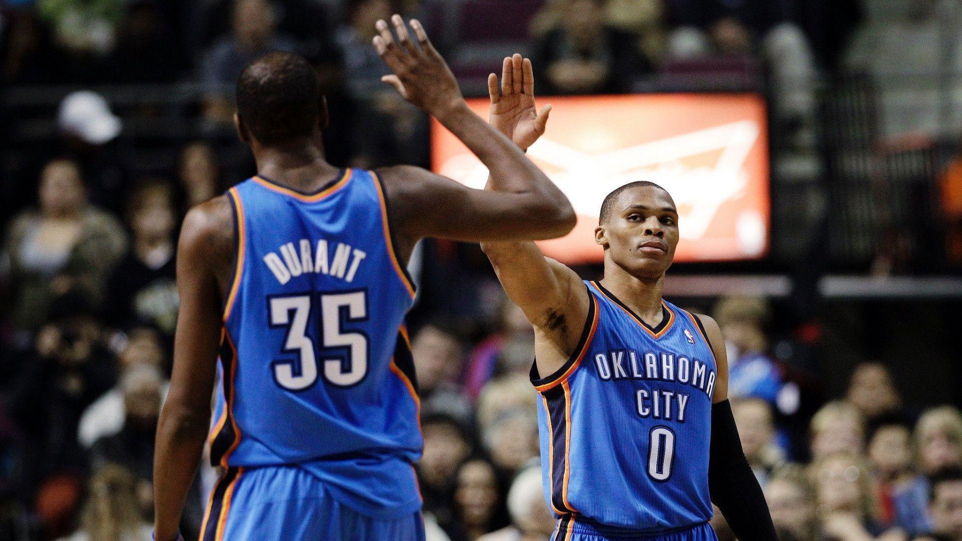 Kevin Durant And Russell Westbrook 2015 Wallpaper