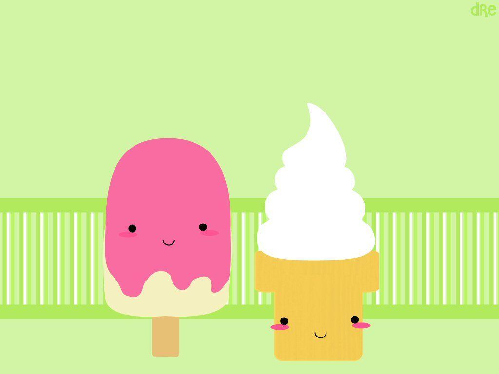 Wallpaper For > Cute Ice Cream Background