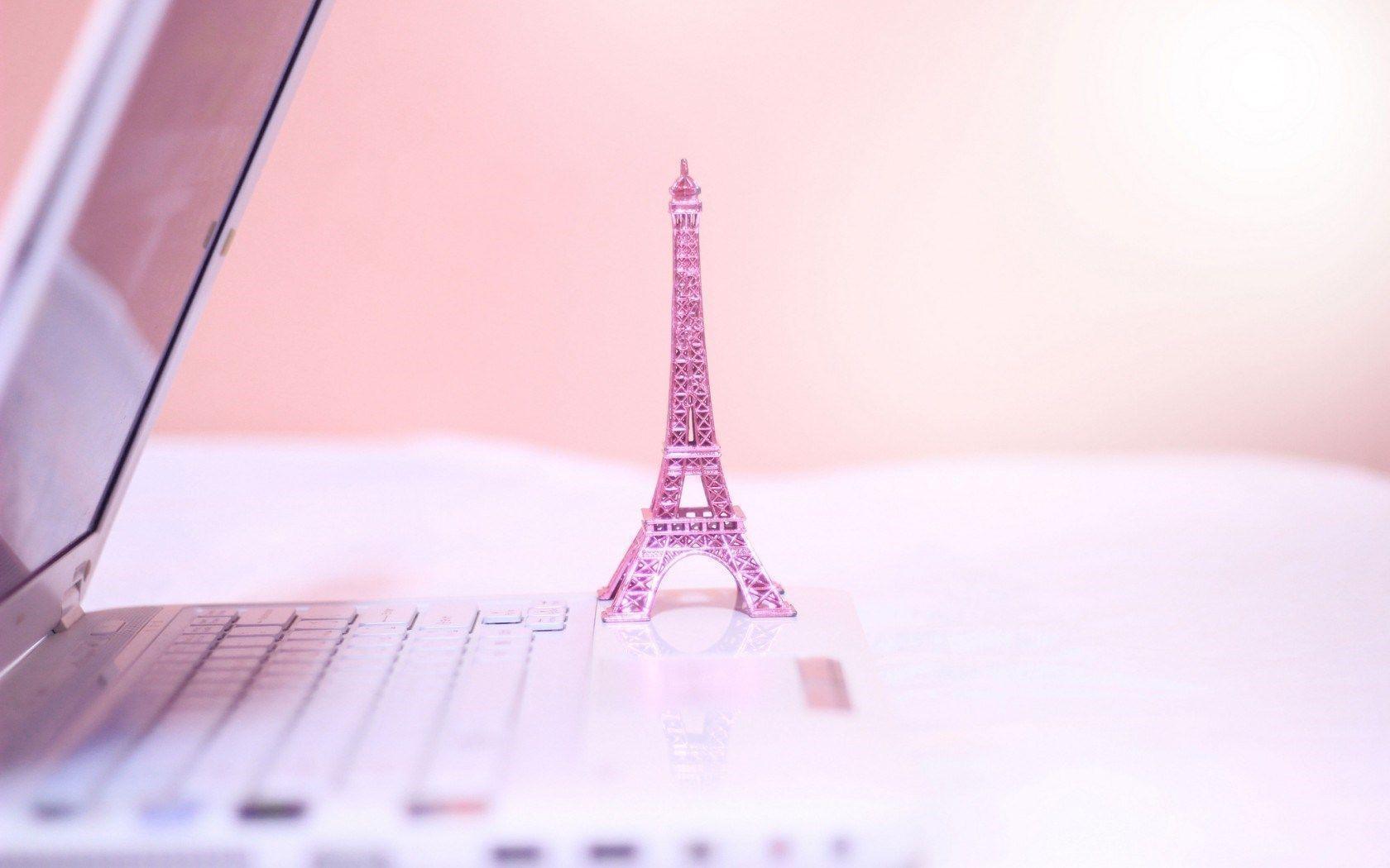 Pink Miniature Eiffel Tower Wallpaper Wallpaper. beautyhdpics