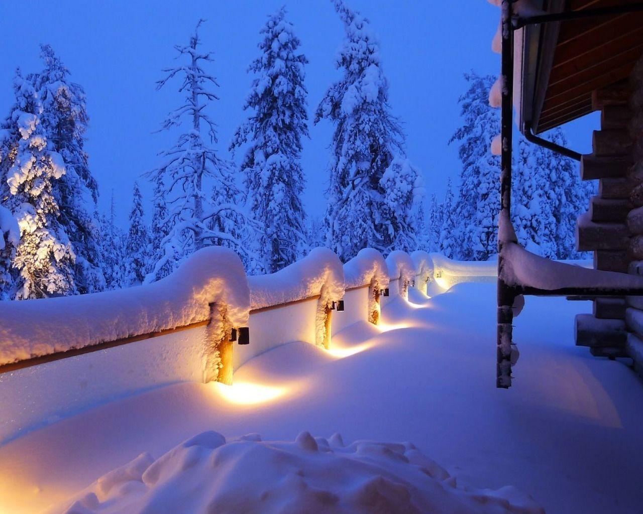 Amazing Winter Landscape 1280 x 1024 Wallpaper