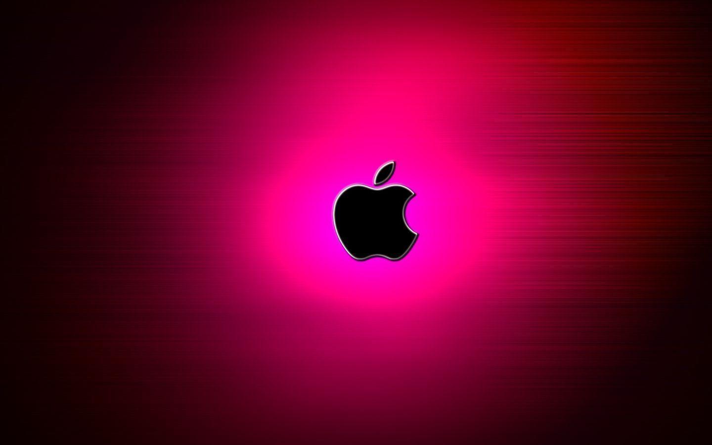 Pink Apple logo Wallpaper