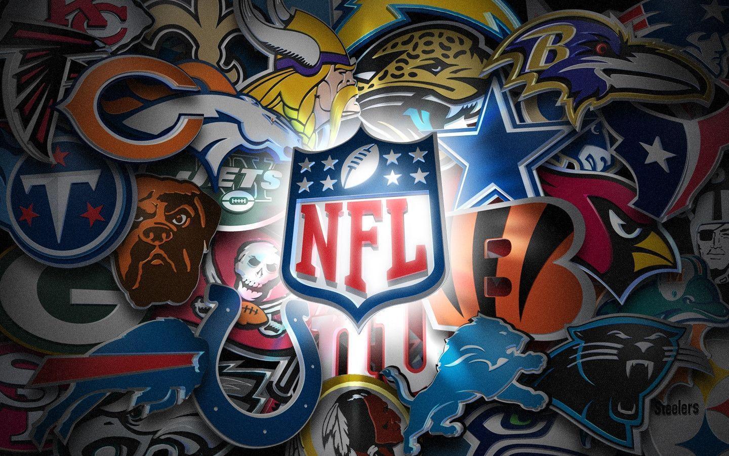 NFL team logos 2014 background, wallpaper, NFL team logos 2014