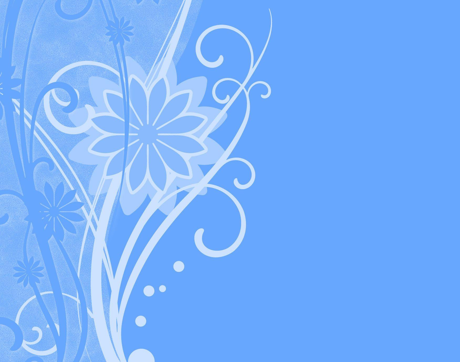 Blue Floral Wallpaper and Background