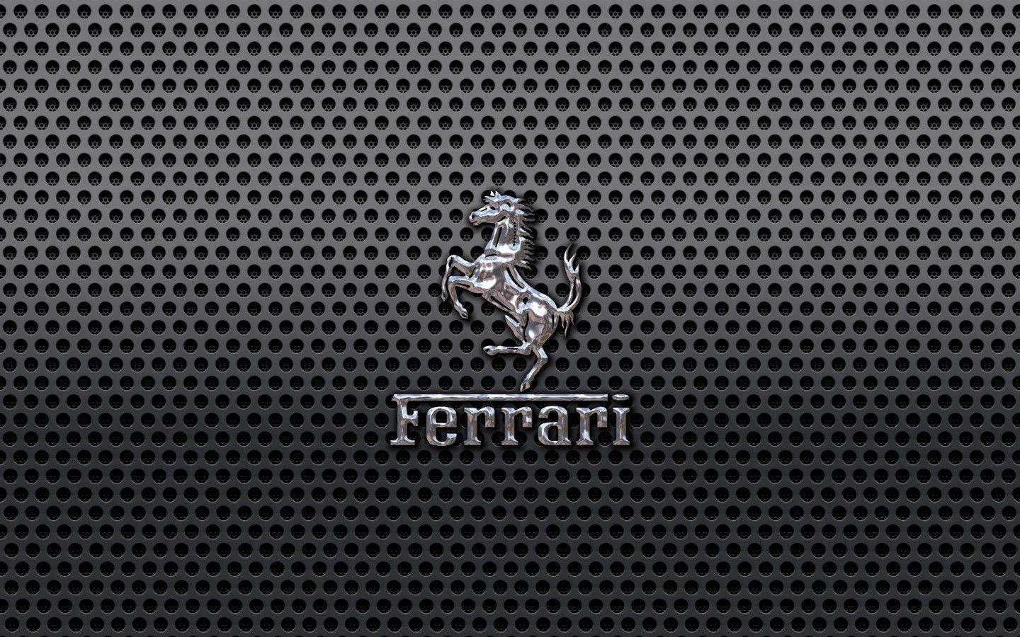 Metal Ferrari Logo Wallpaper For Desk Wallpaper