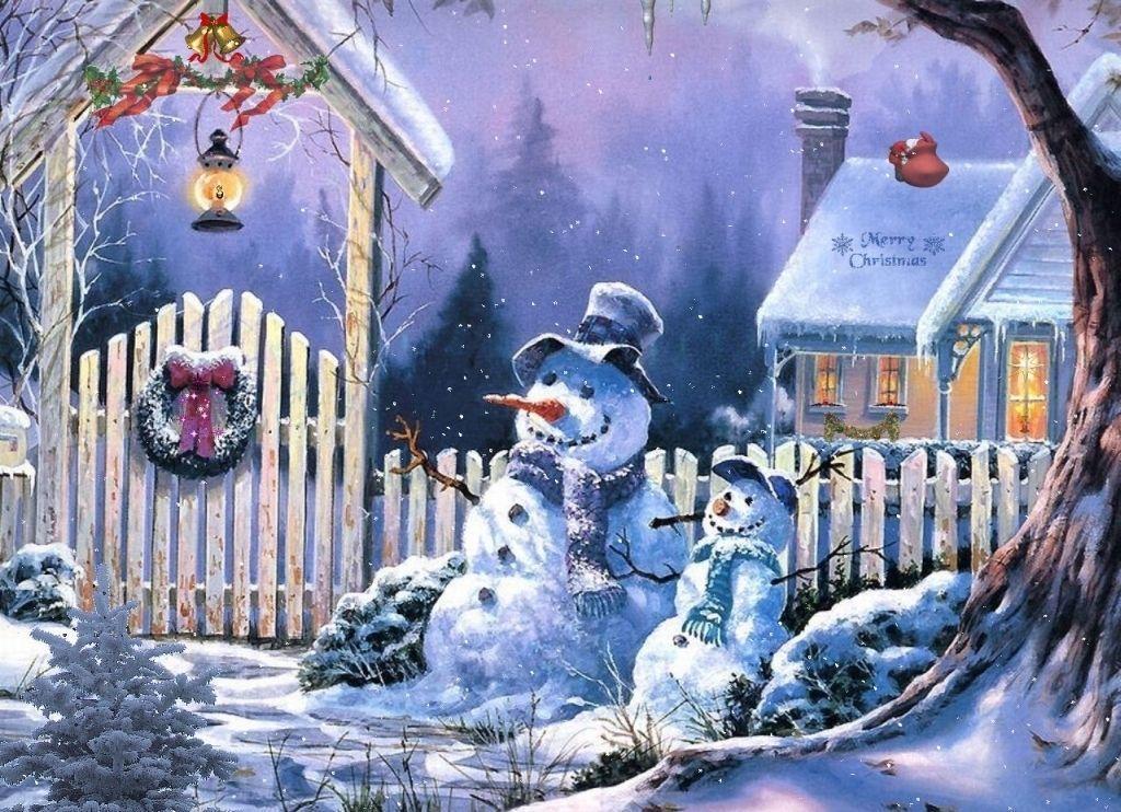Country Snowman Wallpaper. Download HD Wallpaper