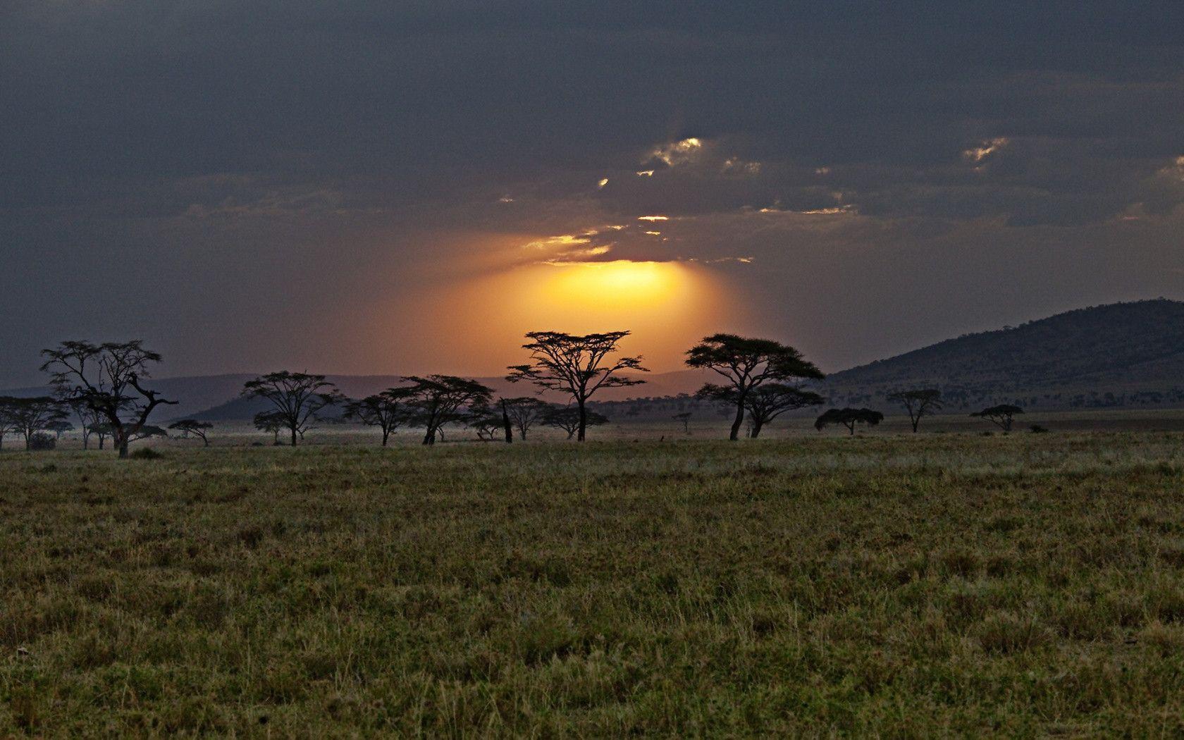 Sunset kenya africa Wallpaper